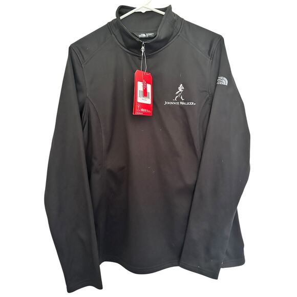 The North Face Womens Large 1/4 Tech Fleece Black Slim Fit NWT Johnnie Walker - Picture 1 of 5